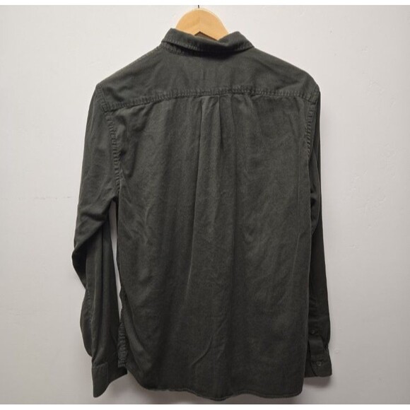 Buck Mason Shirt Men sz Small Gray Charcoal Button Up Cotton Casual Pocket - Picture 4 of 6